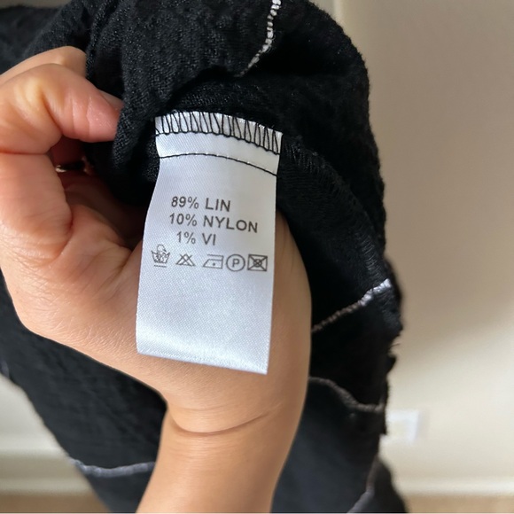 Ralston Black White Cowl Neck Gauzy Sleeveless Tunic Large L Nordstrom Flowy - Picture 4 of 8